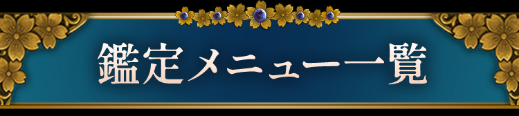 鑑定メニュー一覧