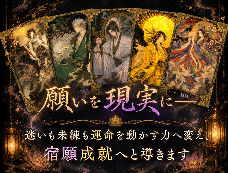 願いを現実にー迷いも未練も運命を動かす力へ変え、宿願成就へと導きます